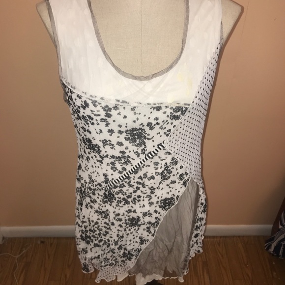 Cream/Black/Grey Multi Print/Fabric Mini Dress - Picture 2 of 8